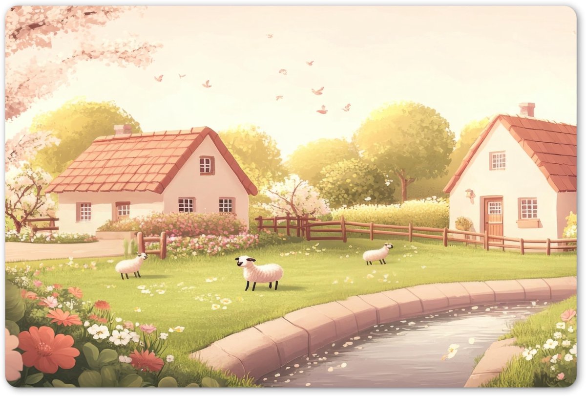 Unyqoos® Set van 6 stijlvolle wasbare placemats met uniek design en antislip
