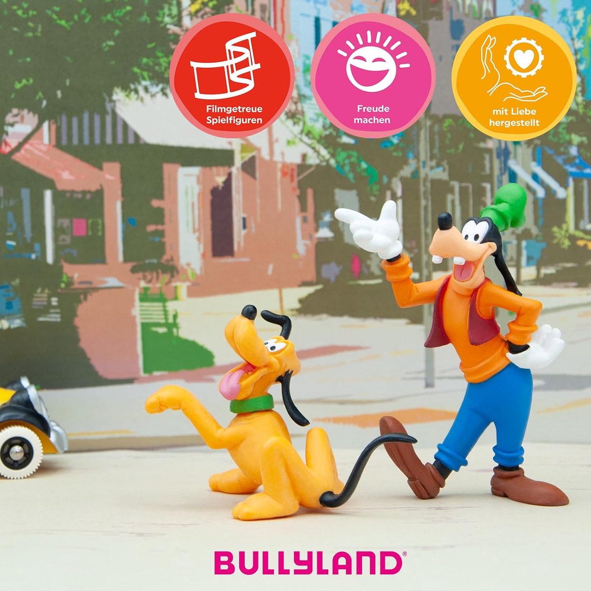 Bullyland 15346 – Speelfiguur en verzamelfiguur Goofy uit Disney, ca. 9 cm – levensecht en detailrijk vormgegeven – ideaal als taartfiguur en klein cadeautje voor kinderen vanaf 3 jaar. — afbeelding 4