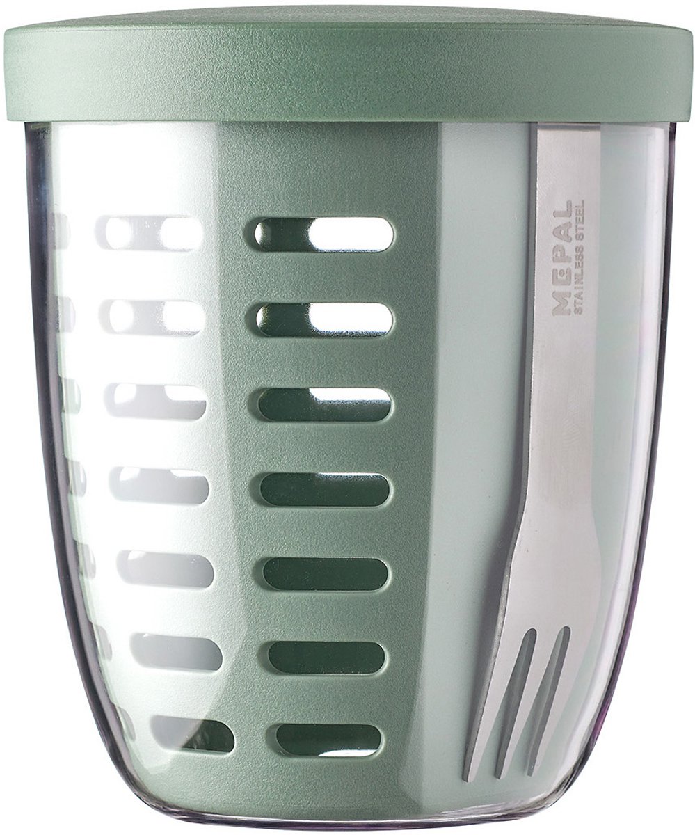 Mepal - Ellipse fruit & veggie pot - 600 ml - Incl. vorkje - Nordic sage