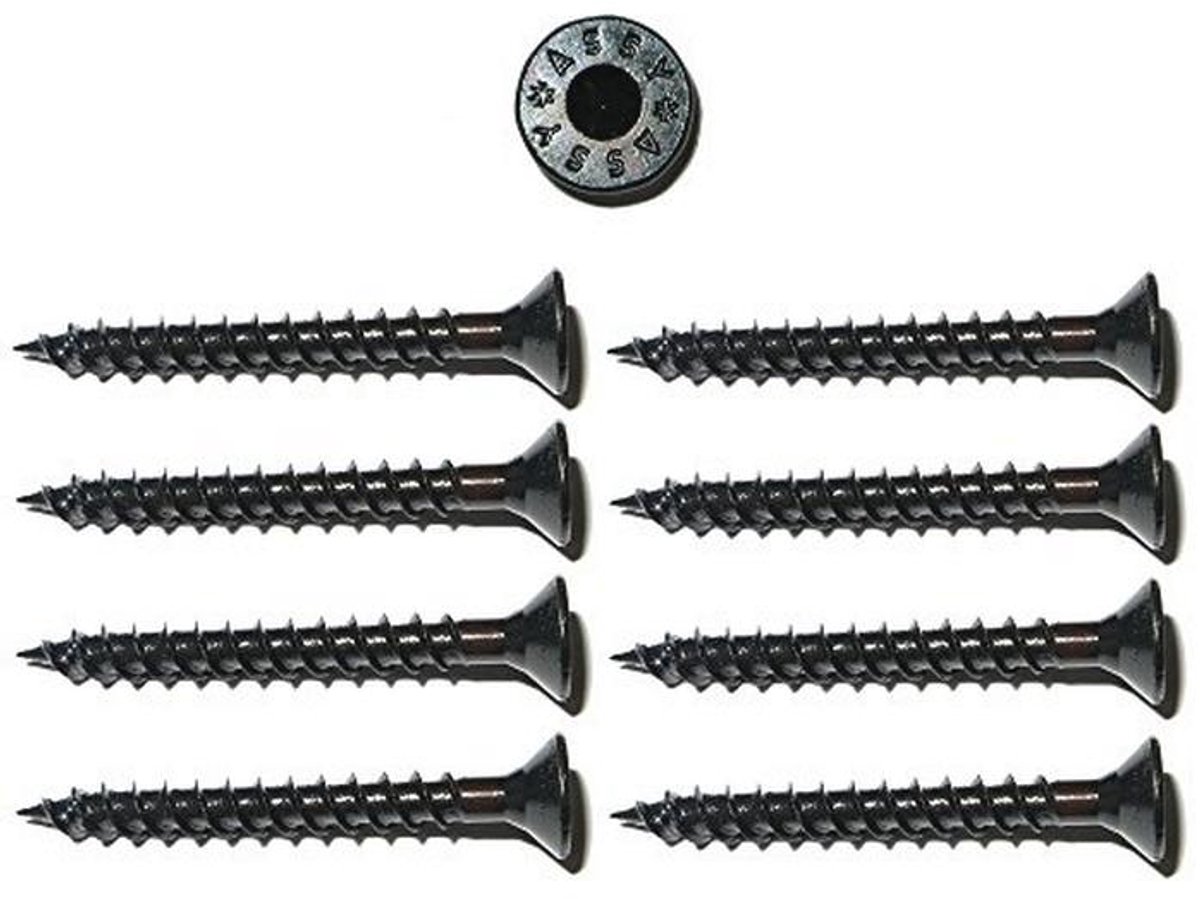 8 Assy verzonken kop houtschroeven 4x35mm zwarte draad voor luidsprekerbouw en meubels