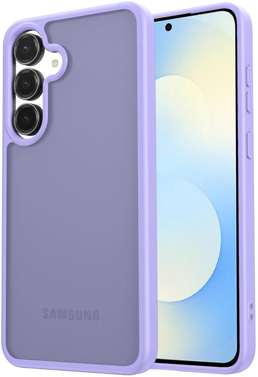 Hoesje Geschikt voor Samsung Galaxy S25 FE - Matte Back Cover - Paars