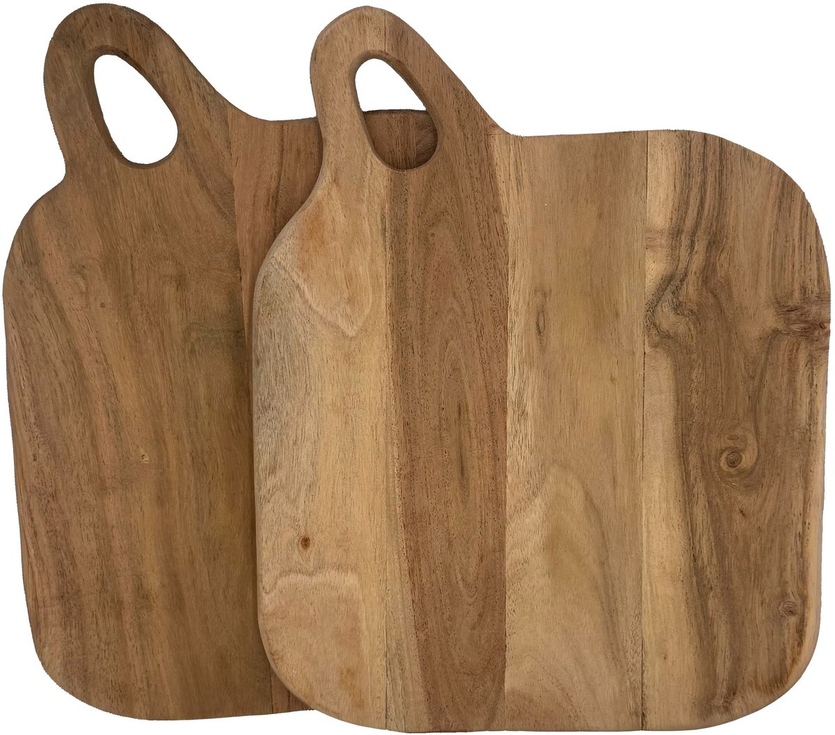 Koipa 2-Delige Snijplankenset Vierkant (34 x 28 x 2) - Voor Keuken, Snijplanken, Serveerplank, Kaasplank, Borrelplank en Tapasplank - Snijplank Acacia Hout