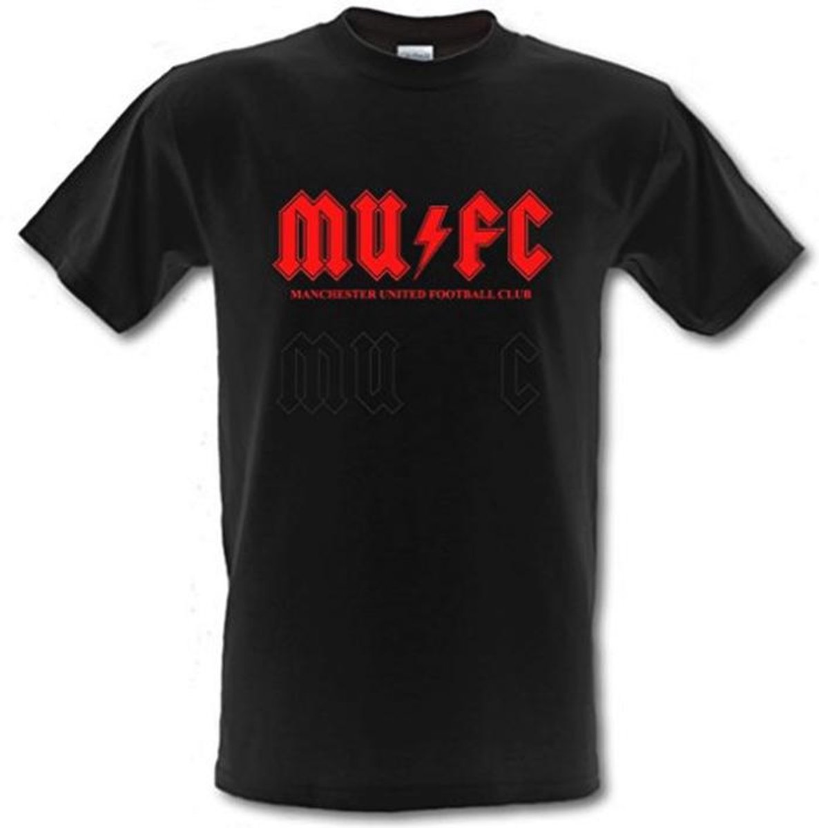 Voetbal T-shirt in ACDC Style van Zwaar Katoen