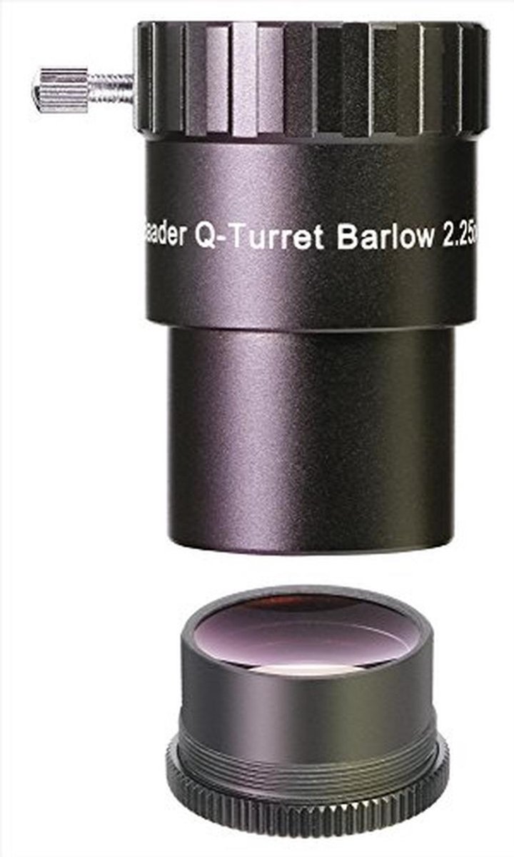 Barlow-lens 2,25x voor vergroting van telescopen