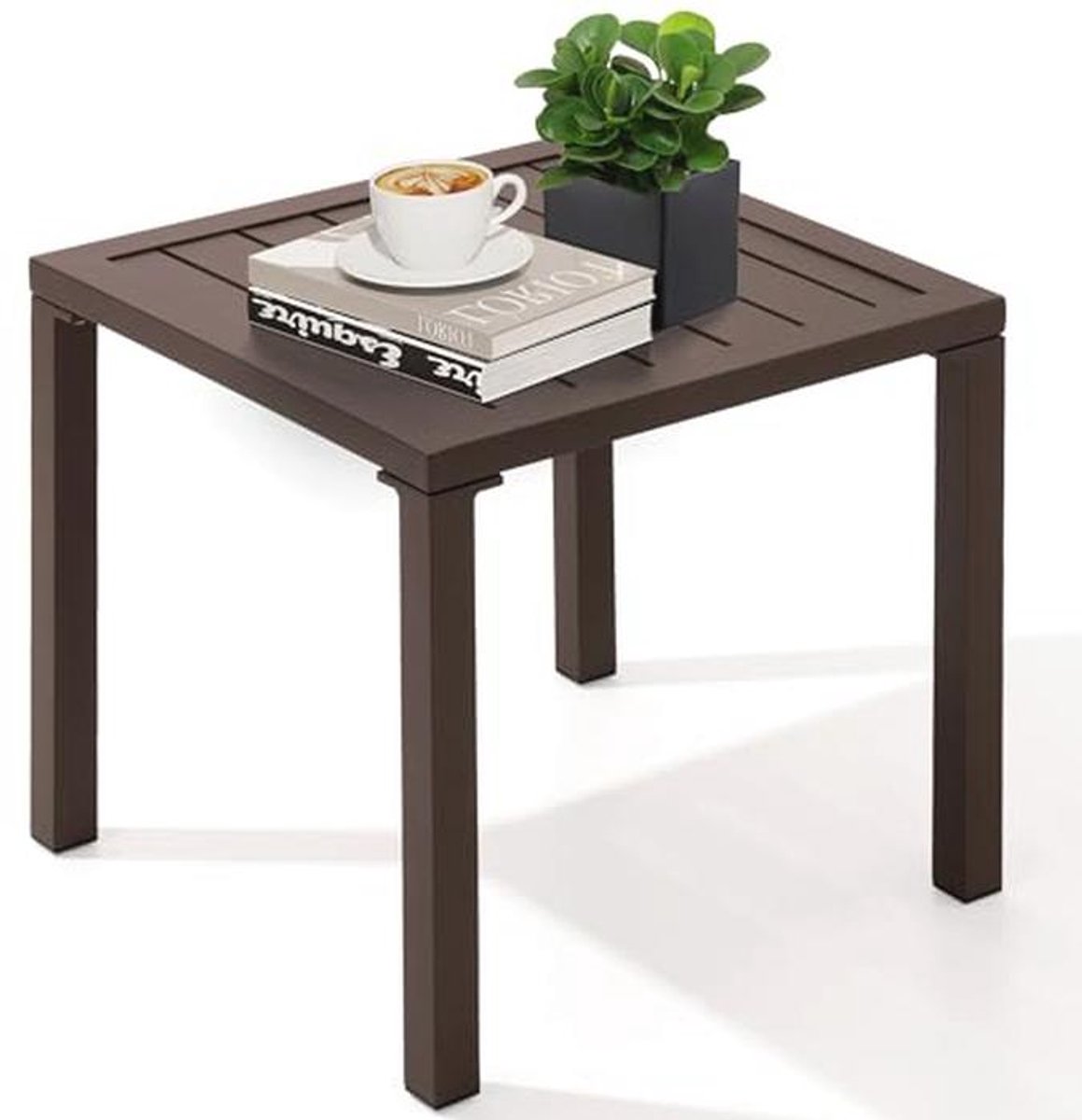 Vierkante Aluminium Bijzettafel voor Buiten en Binnen – Ideaal voor Terras en Tuin