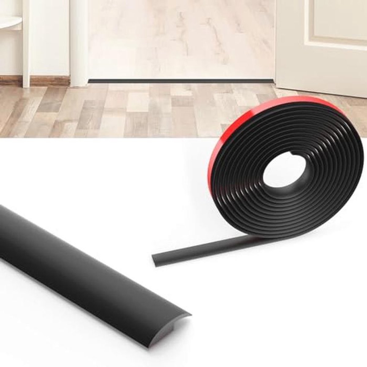 2 m Laminaatvloer Drempel Overgangsstrip - PVC Vloerverdeler Strip - Zelfklevende Deurstri