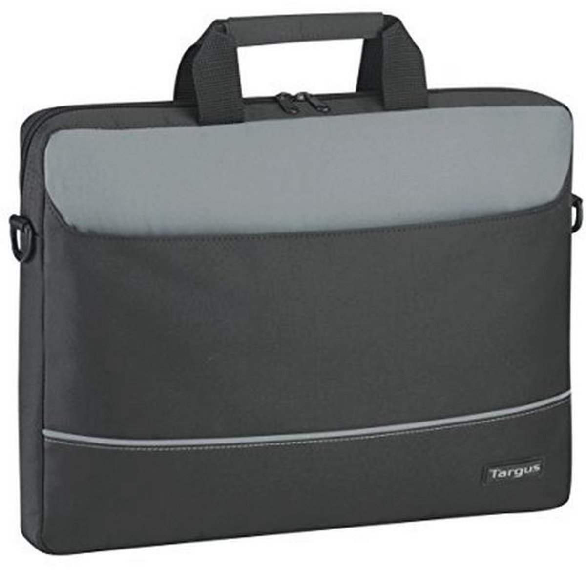 Draagbare schoudertas voor 15,6 inch laptop - zwart