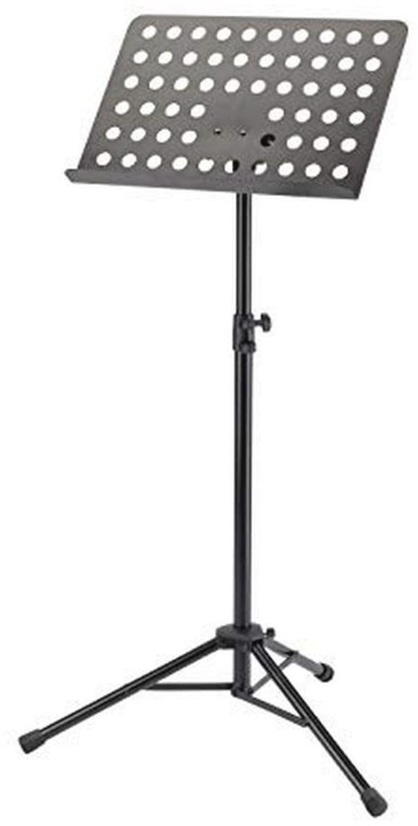 Uittrekbare muziekstandaard 74-127 cm met geperforeerde tablet voor bladmuziek