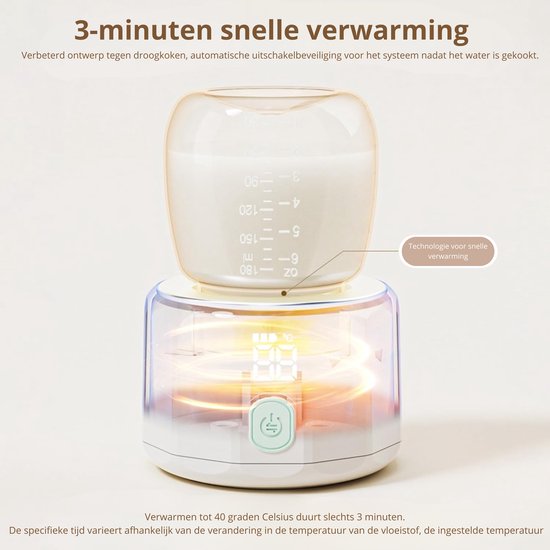 BabySure Flessenwarmer voor Onderweg - Draagbare Digitale Pocket Babyflessenwarmer - Temperatuurregeling - Compact & Lichtgewicht van Merkloos — afbeelding 5