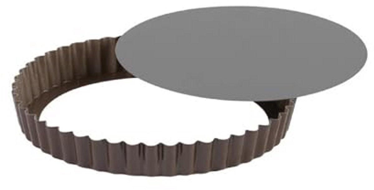 240mm Non-Stick Round Channeled Cake Shape with Loose Base