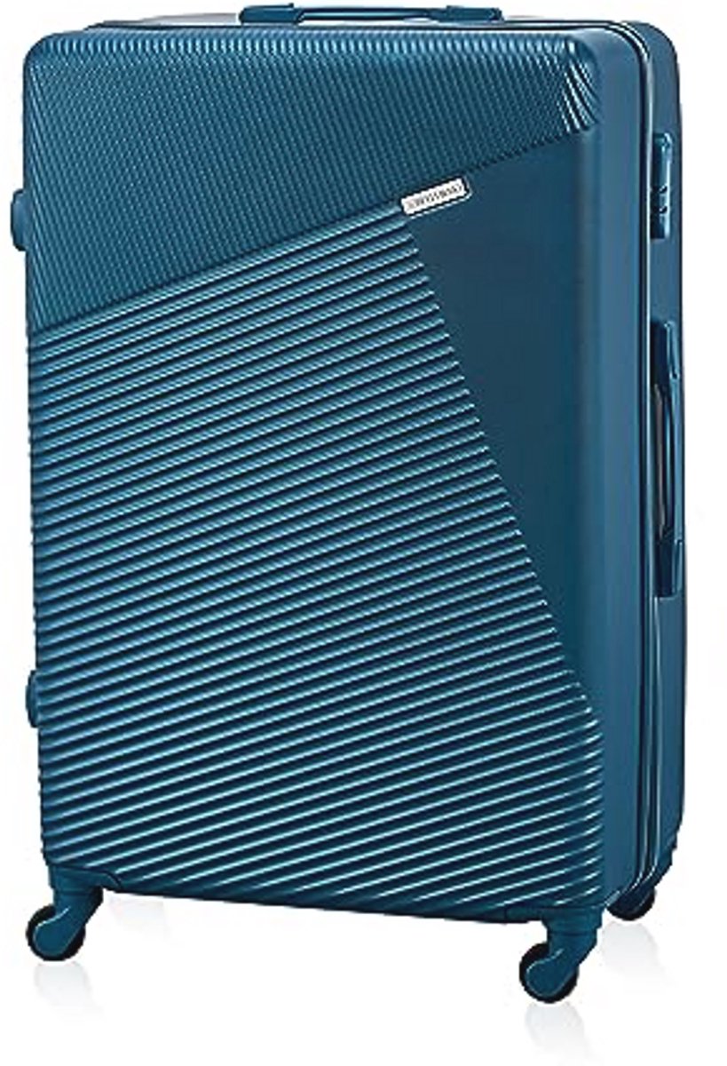 Grote Harde Koffer met 4 Wielen - Ruim en Lichtgewicht Reiskoffer met Codeslot - 76 cm - Blauw