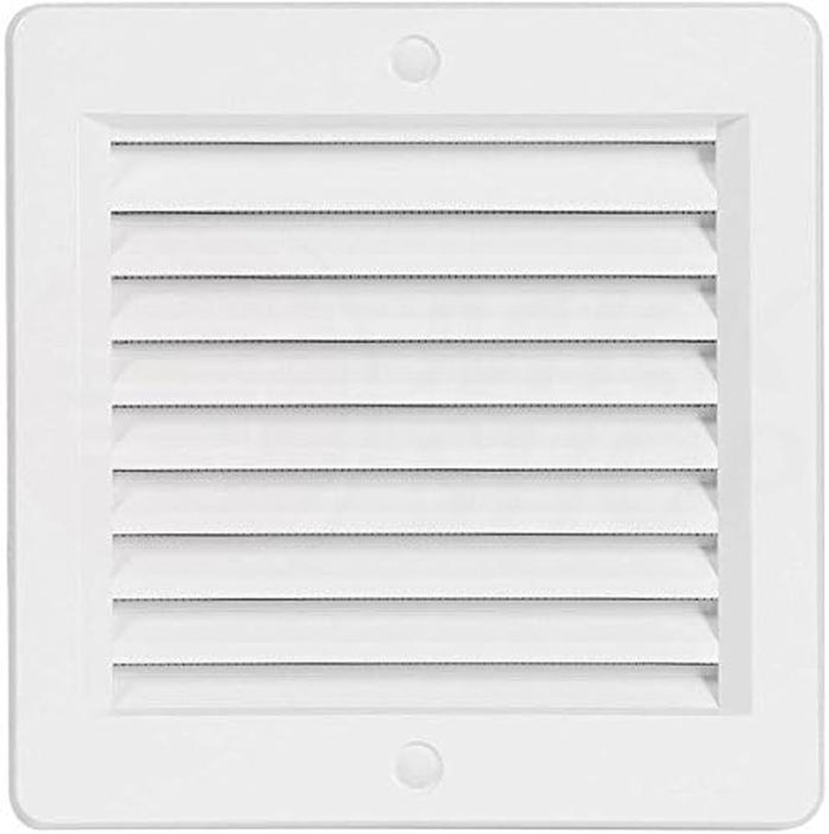 Ventilatierooster Wit 150x150mm met Insectennet en UV-bestendige Lamellen