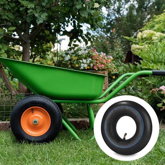 2x Binnenband 3.00-4 voor Kruiwagen en Handwagen (260x85 mm) met Hoekventiel van Merkloos	 — afbeelding 2