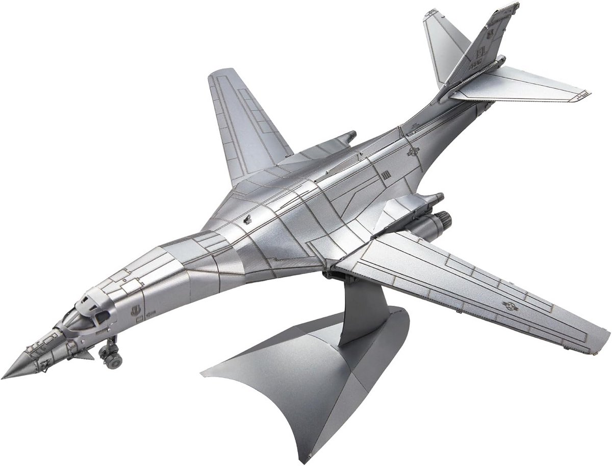 3D Metalen Puzzel B-1 Lancer Vliegtuig Modelbouwset Roestvrij Staal