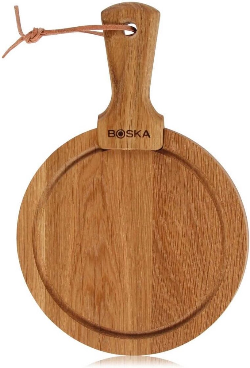 Houten Kaasplank Rond - Serveerplank voor Kaas en Hapjes - 16x16 cm