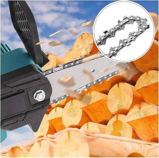 5-Pack Mini Kettingzaag Accessoires: Geschikt voor Elektrische Kettingzagen, 6 Inch Zaagblad en Ketting van Merkloos	 — afbeelding 3