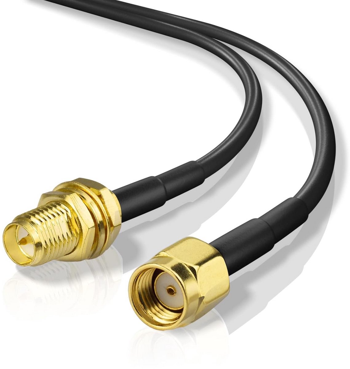 3 Meter Verlengkabel met RPSMA Plug voor WLAN Wifi Antenne - Geschikt voor Mini PCI Express Kaarten en USB Adapters