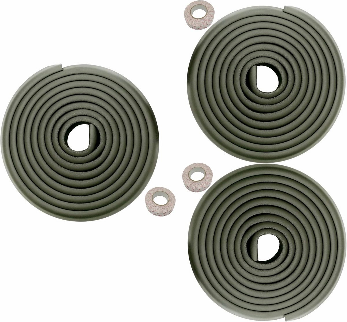 KXD7000 Randbescherming L-vormig schuimkussen - extra verdikt - baby's kinderen - zwart - 15 meter