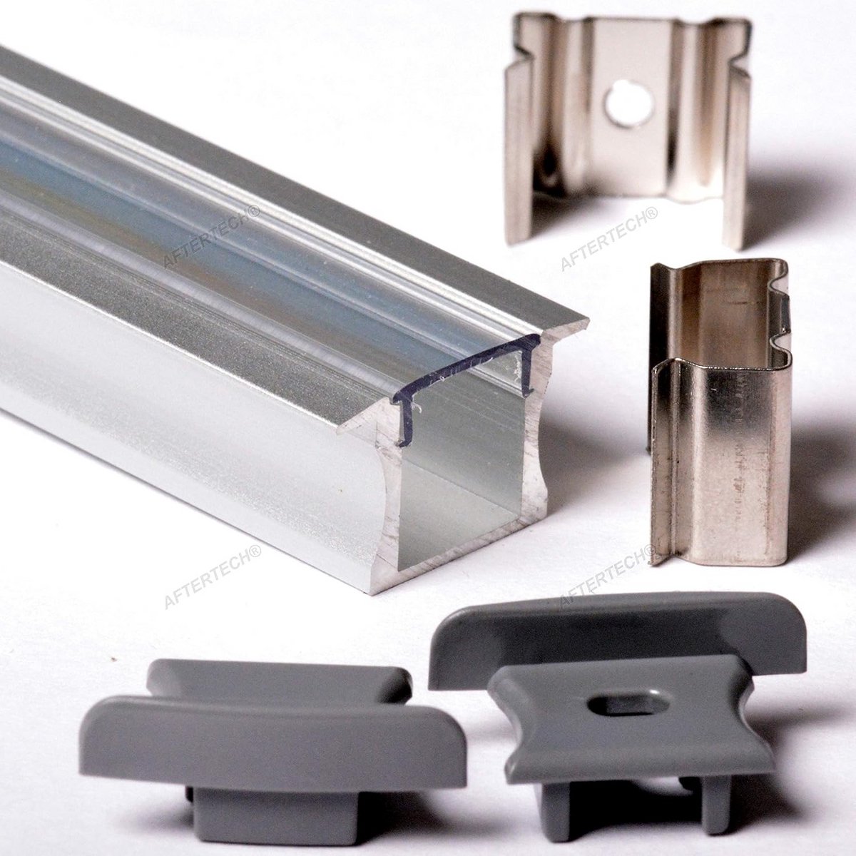 Inbouw Aluminium Profiel 25x15mm voor LED Strip (1 Meter) met Transparante Cover