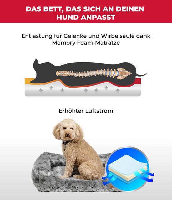 Luxe knuffelbed 70x90 cm - Molton - Omslagrand - Orthopedisch - Wasbaar van LUXE. — afbeelding 2