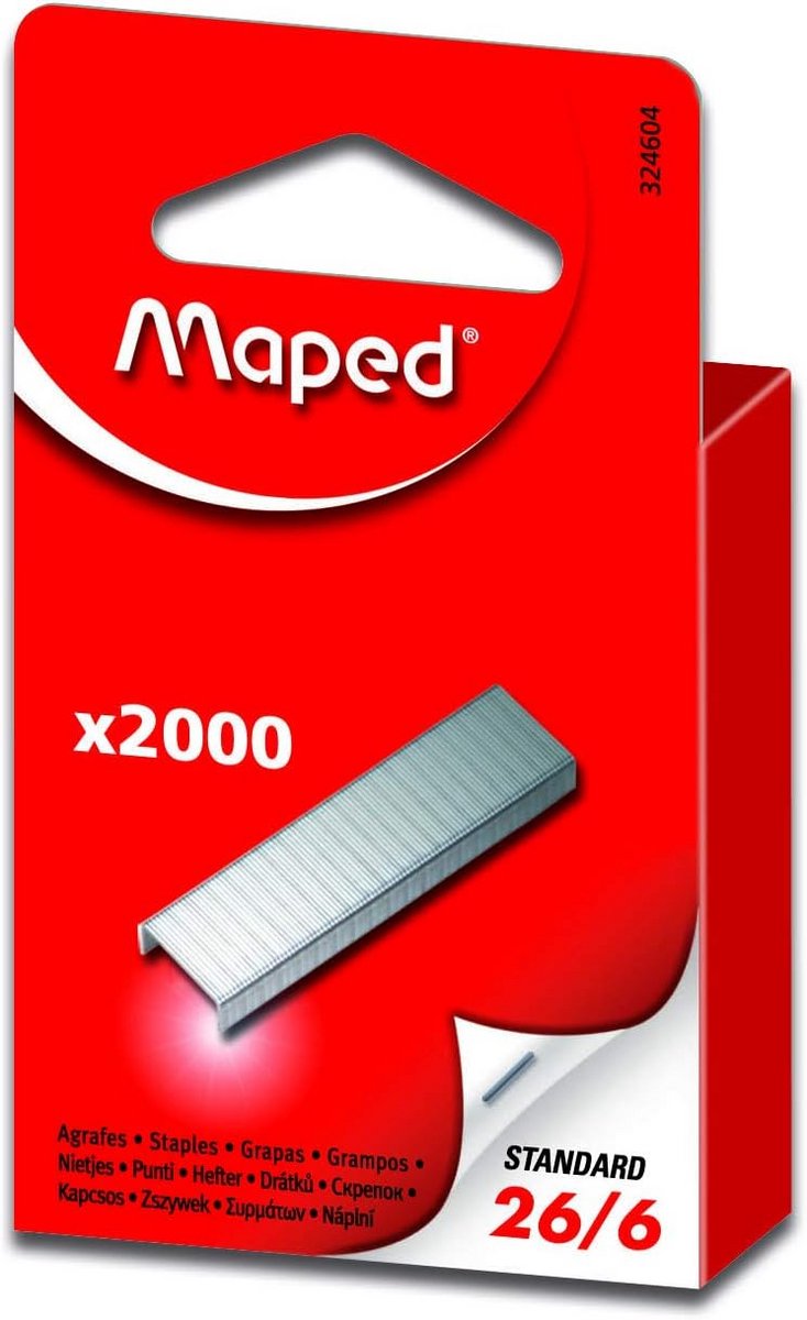Nietjes N Maat 26/6 x 2000 - Geschikt voor Nietmachines - 10 Stuks
