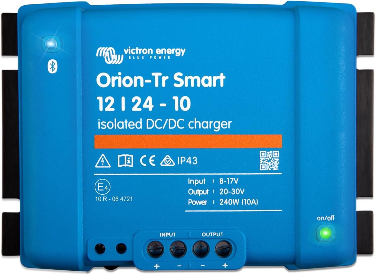 Geïsoleerde DC-DC Batterijlader 12/24V 10A 240W met Bluetooth