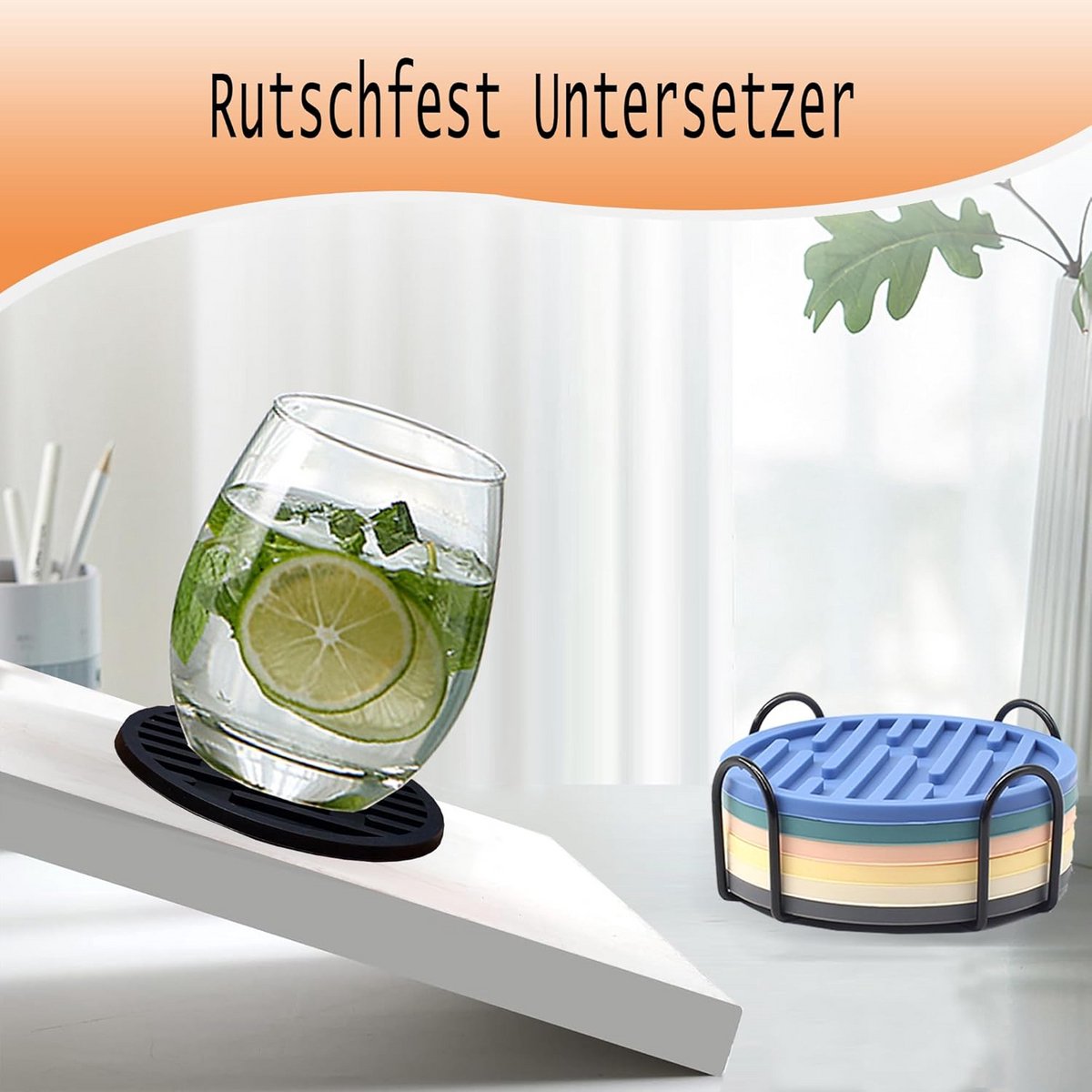 6x Ronde Siliconen Onderzetters voor Glazen en Drankjes - Antislip & Hittebestendig