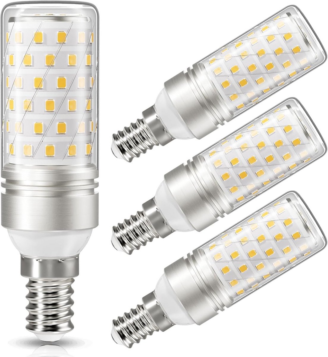 Set van 4 LED Lampen E14 10W - Neutraal Wit 4000K - Hoge Lichtopbrengst 1400LM - Vervangt 130W Halogeen - Niet-dimbaar