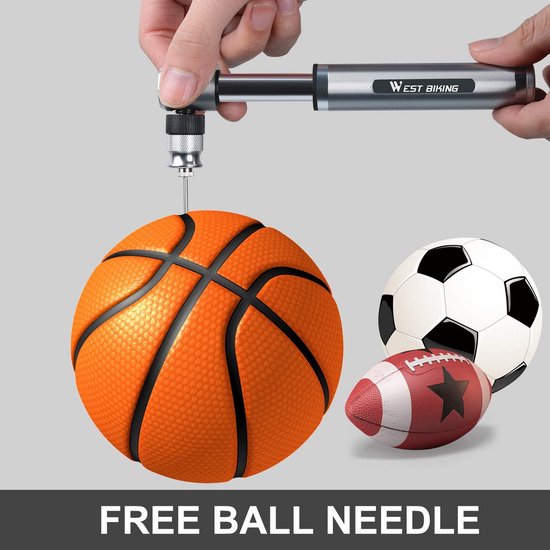 Krachtige Mini Fietspomp 160 PSI - Universeel voor Racefiets, MTB en BMX met Balnaald — afbeelding 4