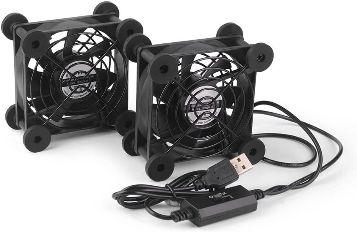 Stille Dubbele USB Ventilator met 3 Snelheden voor PC en Laptop Koeling