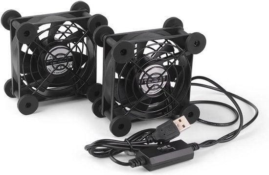 Stille Dubbele USB Ventilator met 3 Snelheden voor PC en Laptop Koeling ...