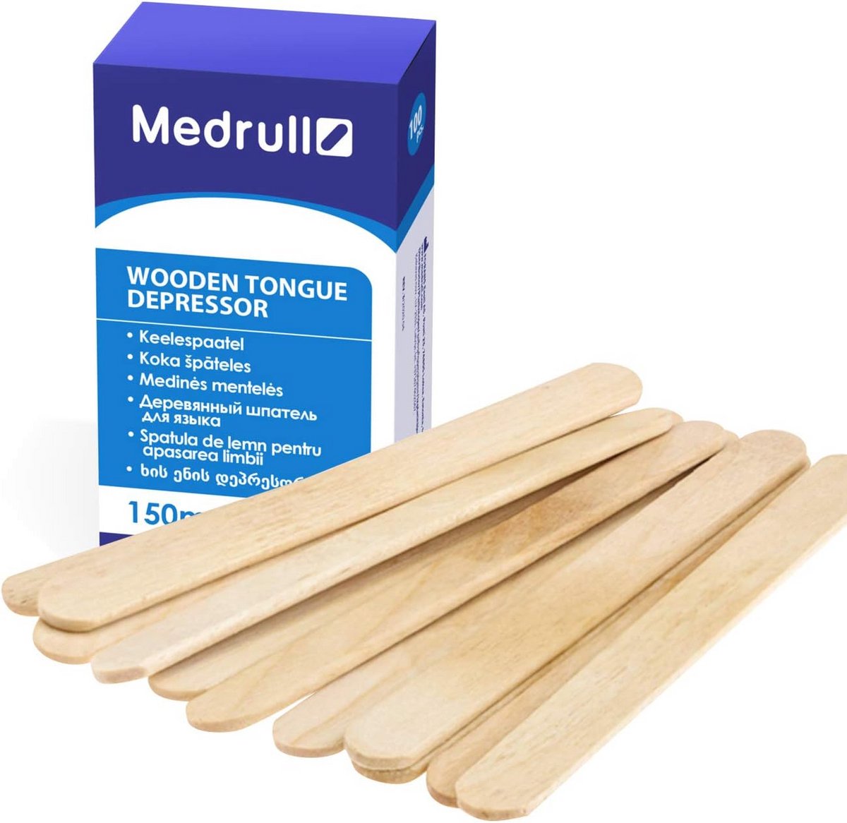 Houten Spatel (100 Stuks) voor Medicijn, Wax of Knutselen - Glad en Sterk