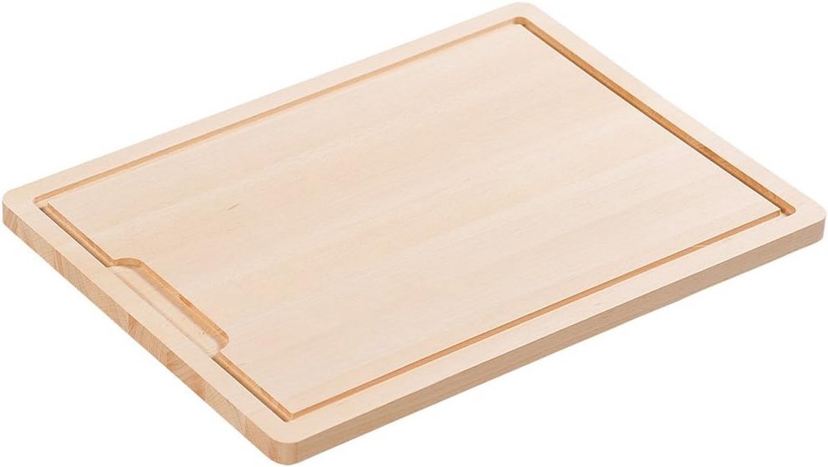 Ronde Beuken Houten Slagplank met Sapgoot en Sapkom - 50x36 cm
