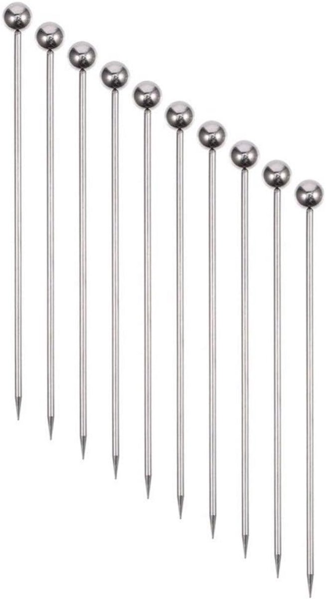 Roestvrijstalen Cocktailprikkers 50 Stuks 10,9 cm