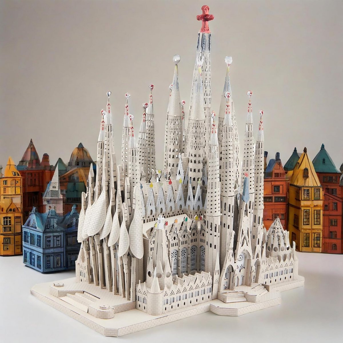 Metalen 3D-Puzzel Architectuurmodel Sagrada Familia - 450 Delen Roestvrij Staal — cadeau in Hobby - foto 2