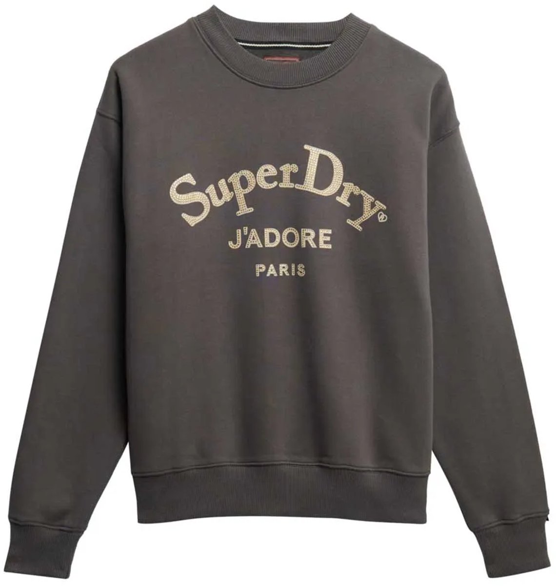 Superdry Brand Mark Losse Crew Sweatshirt Dames Truien Zwart