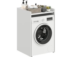 Wasmachine rek - Ombouw - Kast - Opbouwmeubel - Verhoger - Wasmachine meubel - Opbergkast - Wit