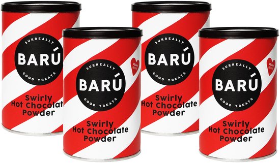 BARÚ Swirly Hot Chocolate Powder - Instant Chocoladepoeder - 4 x 250g - 48 porties