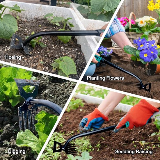 Handmatig Tuin Gereedschap voor Onkruid Verwijderen met 6 Tanden — afbeelding 2
