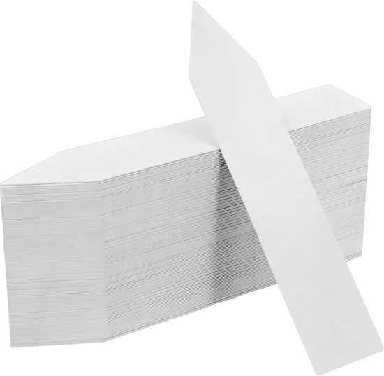 Pack van 200 Weerbestendige Plant Labels - 5 x 1 cm - Herbruikbare Tuinlabels - Plastic voor Schrijven - Groenten - Kruiden - Bloemen - Wit