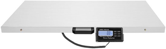 Digitale Platformweegschaal 300 Kg – Roestvrij Staal – Platform 103 X 53 Cm – Met Tarra- En Telfunctie – Gewichtseenheden Kg/lb/oz – Incl. Adapter En Batterijvoeding – Voor Huisdieren, Pakketten, Magazijn En Industrie