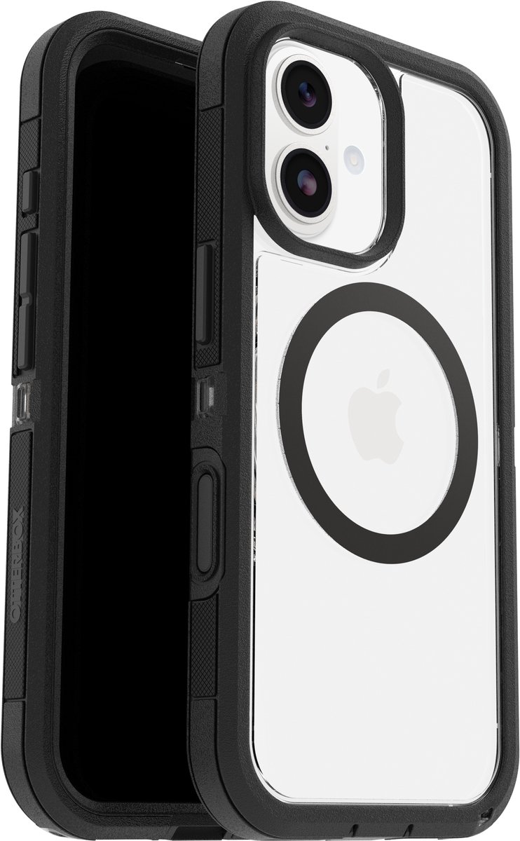 Otterbox Defender Pro XT iPhone 17 Back Cover met MagSafe Magneet Transparant Zwarte Rand