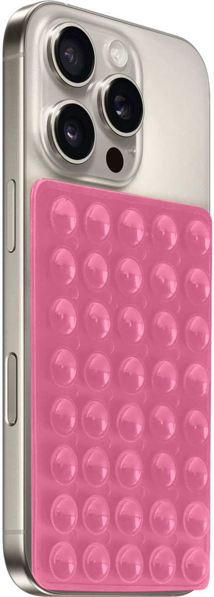 Mobiparts Zuignap Telefoonhouder | Mobiparts Sticky Pad - Roze Universeel
