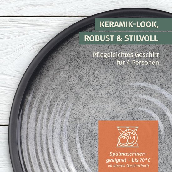 Bord, beker en bestek set voor 1 persoon voor kamperen en picknick — afbeelding 4