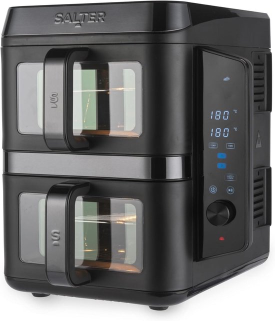 Verticale Heteluchtfriteuse met Dubbele Lade en Zichtvenster - Kook op 4 Niveaus