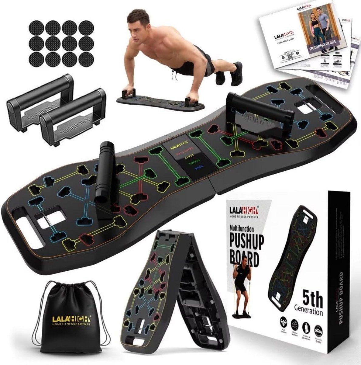 Multifunctioneel Push-up Standaard Trainingsbord voor Borst, Armen en Buikspieren