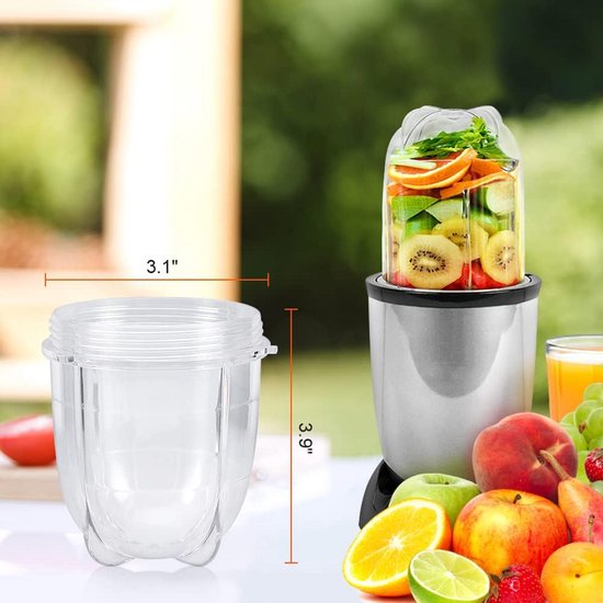 Sapcentrifuge Bekers - Mok Accessoires - Gezonde Dranken Maken - BPA-vrij Materiaal - Hoge of Korte - Transparant — afbeelding 2