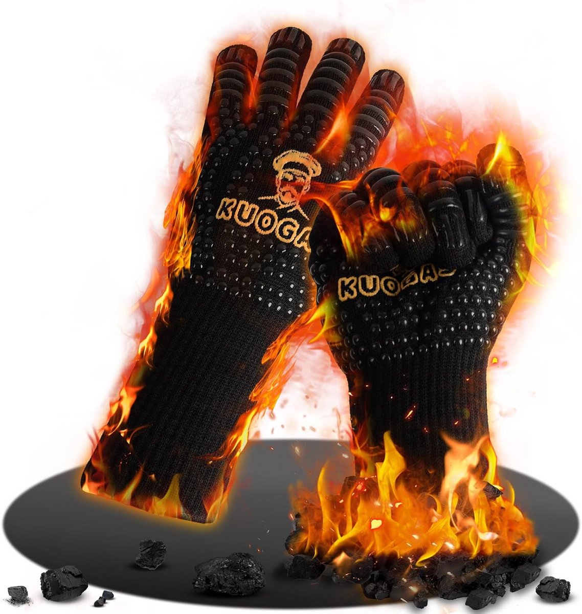 Hittebestendige Grillhandschoenen tot 800°C voor BBQ en Oven