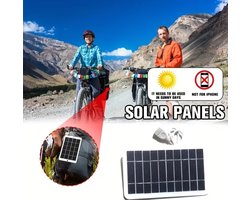 Noodsituatie noodlader Set van 2 Draagbaar Zonnepaneel Oplader voor Powerbanks en Kleine Apparaten – USB Solar Charger – Ideaal voor Kamperen – Niet Geschikt voor iPhone