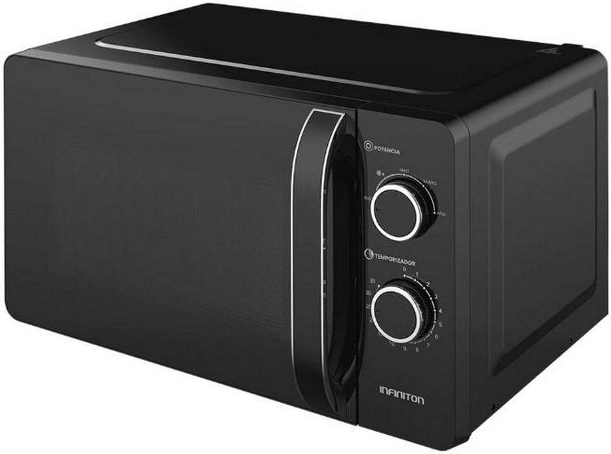 Magnetron 20 Liter Zwart met 700W Vermogen en Defrost Functie